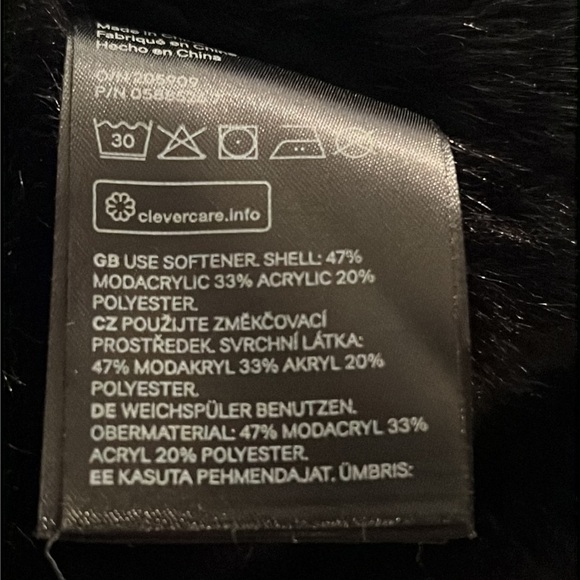 H&M faux suede coat faux fur lined soft winter cozy Sz 8 - Picture 8 of 9